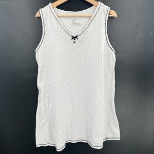 Aria coquette mini sleep dress black white polkadot feminine retro ruffle L